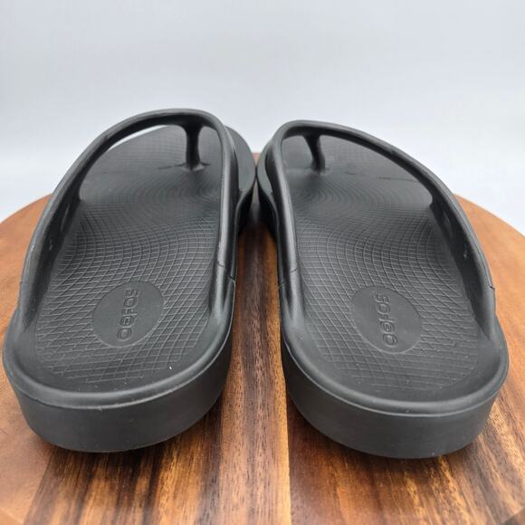 Oofos Ooriginal Sandals Mens 12 Black Slip On Recovery Thong Comfort Sport Shoes